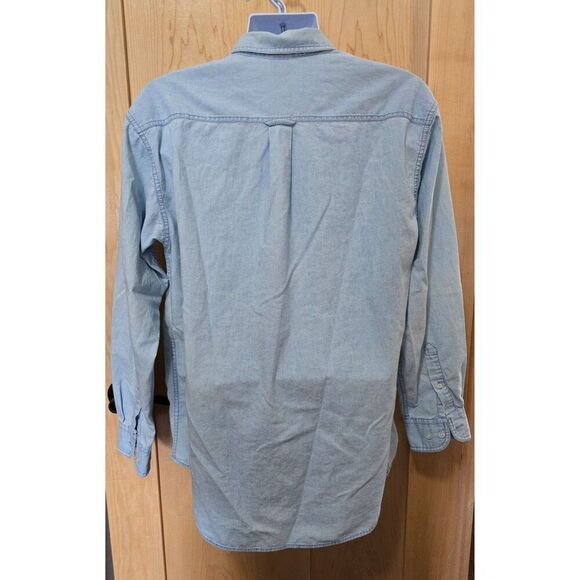 VTG Looney Tunes Embroidered Denim Shirt Mens M Bugs Bunny Daffy Duck Cartoon - Picture 5 of 9